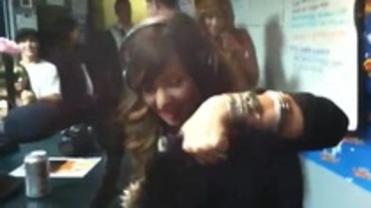 Demi on Kiss FM rocking her new hat (5) - Demilush - Demi on Kiss FM rocking her new hat