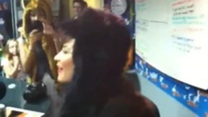 Demi on Kiss FM rocking her new hat (12) - Demilush - Demi on Kiss FM rocking her new hat