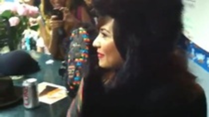 Demi on Kiss FM rocking her new hat (20)