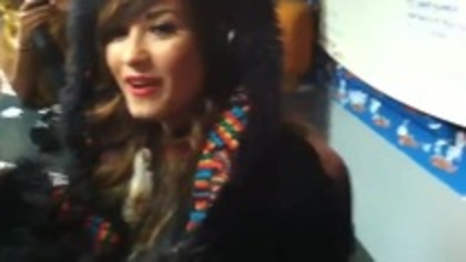 Demi on Kiss FM rocking her new hat (22) - Demilush - Demi on Kiss FM rocking her new hat