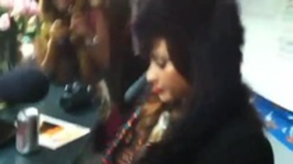Demi on Kiss FM rocking her new hat (25)