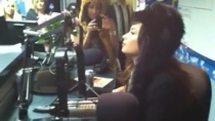 Demi on Kiss FM rocking her new hat (58)