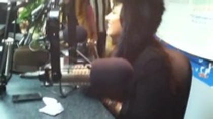 Demi on Kiss FM rocking her new hat (95)