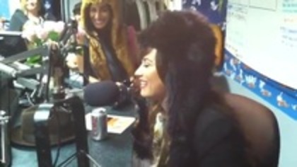 Demi on Kiss FM rocking her new hat (100)