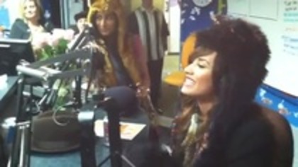 Demi on Kiss FM rocking her new hat (104)