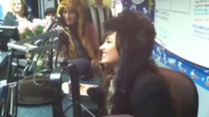 Demi on Kiss FM rocking her new hat (110)