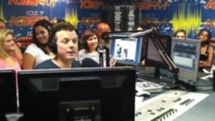Demi on Kiss FM rocking her new hat (124)