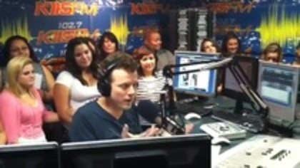 Demi on Kiss FM rocking her new hat (127)