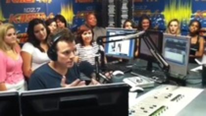 Demi on Kiss FM rocking her new hat (130)