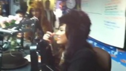 Demi on Kiss FM rocking her new hat (146) - Demilush - Demi on Kiss FM rocking her new hat