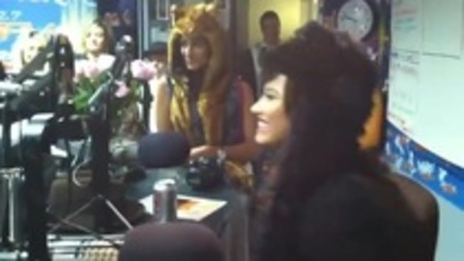 Demi on Kiss FM rocking her new hat (176)