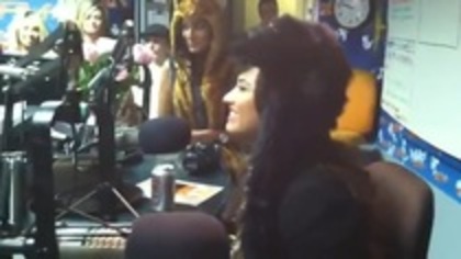 Demi on Kiss FM rocking her new hat (177)