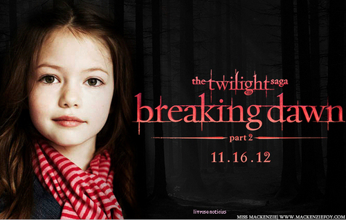 16 noiembrie 2012 - Renesmee culeen va anunta can apare BREAKING DAWN part 2