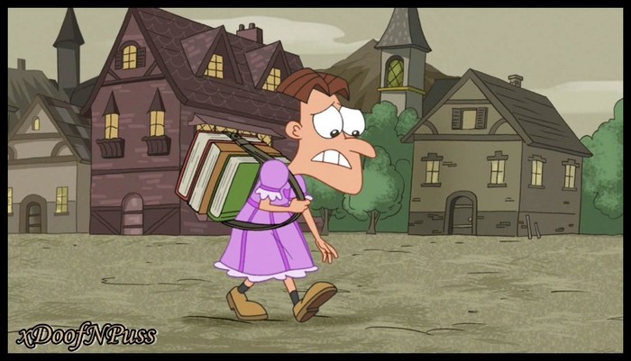 Doof_wearing_a_dress - XDNP - Copilaria lui Doof