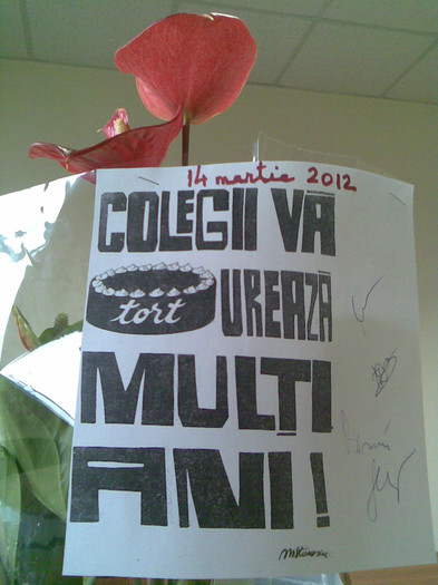 felicitarea de la colegii mei