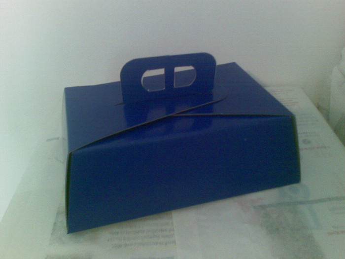 cutie prajitura 500gr albastra - cutii auri