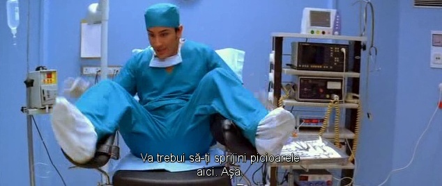 Va trebui sa-ti sprijini picioarele aici..Asa.