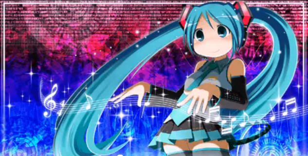 rare pic with miku 1