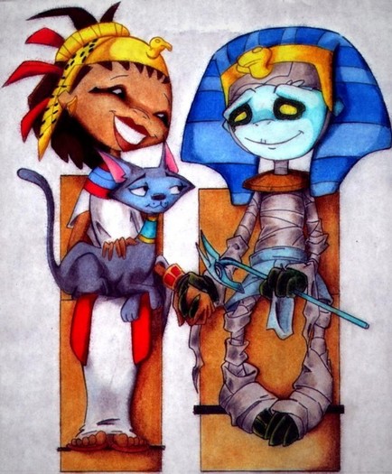 King_and_Queen_by_CTW36 - Cleo si Tut