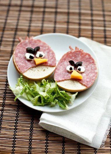 Angry sandwich - Angry Birds sandwich