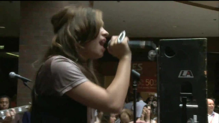 Demi Lovato  Live at Glendale Galleria  in LA for Cambio in HD 05104