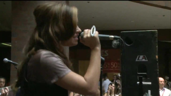 Demi Lovato  Live at Glendale Galleria  in LA for Cambio in HD 05114
