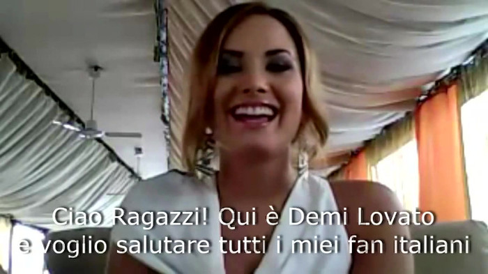 Demi Lovato - Message for her Italian Fans 045