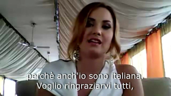 Demi Lovato - Message for her Italian Fans 389