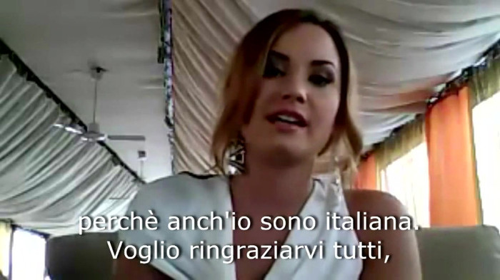 Demi Lovato - Message for her Italian Fans 403