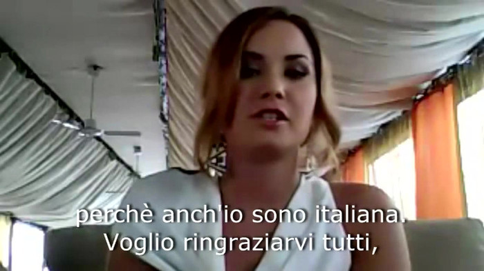 Demi Lovato - Message for her Italian Fans 425