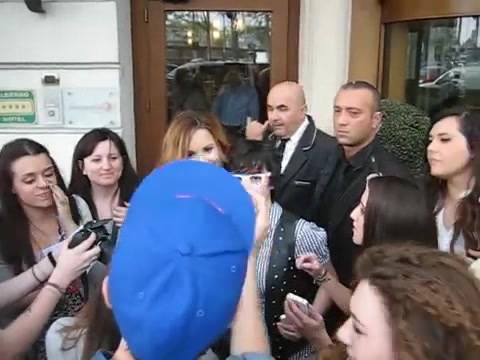 Demi Lovato In Milan - Outside Her Hotel 1422 Demi Lovato In Milan - Outside Her Hotel 1422
