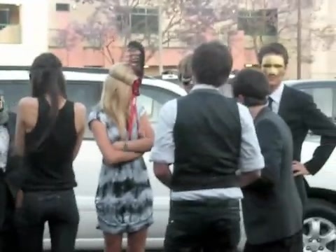 Debby Ryan with Dylan & Cole Sprouse + Cole\'s Arrival Hug 000034