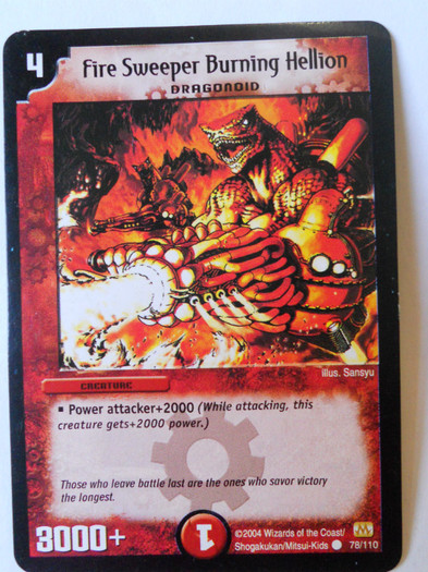 Fire Sweeper - Carti originale Duel Masters de vanzare