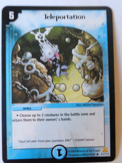 Teleportation; Rare.
