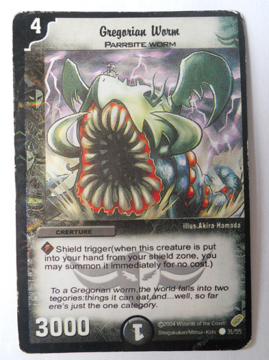 Gregorian Worm - Carti originale Duel Masters de vanzare