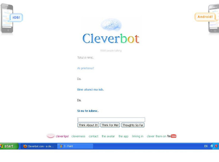 3 - Cleverbot ma iubeste