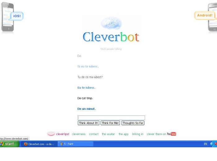 5 - Cleverbot ma iubeste de 1 minut