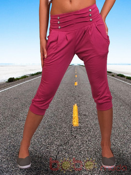 Pantaloni Capri Pink - ll BoboModa ro ll