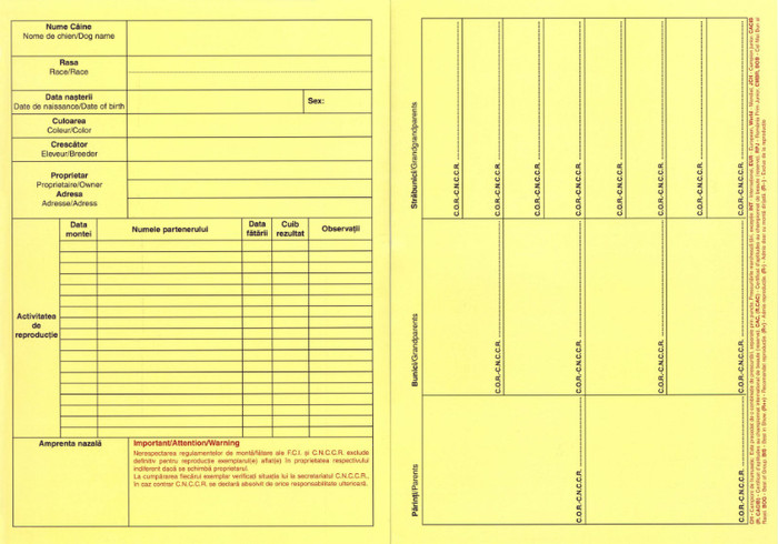 Pedigree CNCCR 2