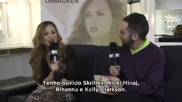 Demi Says She Listens (14) - Demi Says She Listens To Skrillex and Nicki Minaj and Rihanna and Kelly Clarkson to MTV Brazil