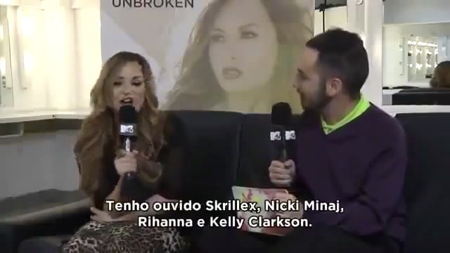 Demi Says She Listens (15) - Demi Says She Listens To Skrillex and Nicki Minaj and Rihanna and Kelly Clarkson to MTV Brazil