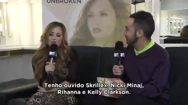 Demi Says She Listens (16) - Demi Says She Listens To Skrillex and Nicki Minaj and Rihanna and Kelly Clarkson to MTV Brazil