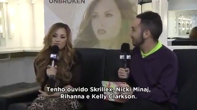 Demi Says She Listens (17) - Demi Says She Listens To Skrillex and Nicki Minaj and Rihanna and Kelly Clarkson to MTV Brazil
