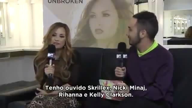 Demi Says She Listens (18) - Demi Says She Listens To Skrillex and Nicki Minaj and Rihanna and Kelly Clarkson to MTV Brazil