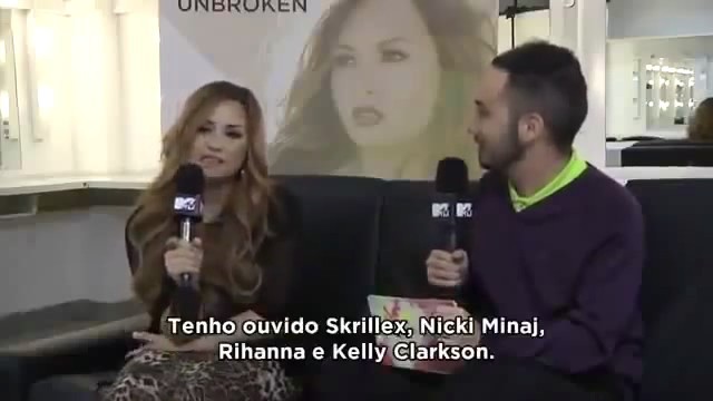 Demi Says She Listens (19) - Demi Says She Listens To Skrillex and Nicki Minaj and Rihanna and Kelly Clarkson to MTV Brazil