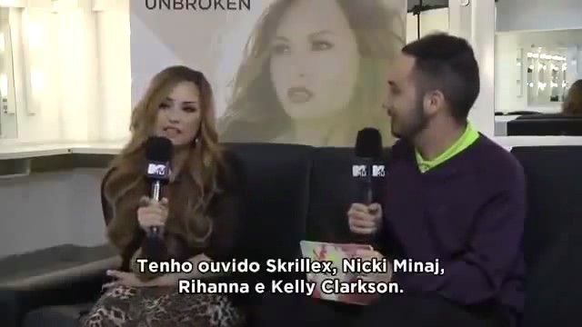 Demi Says She Listens (20) - Demi Says She Listens To Skrillex and Nicki Minaj and Rihanna and Kelly Clarkson to MTV Brazil