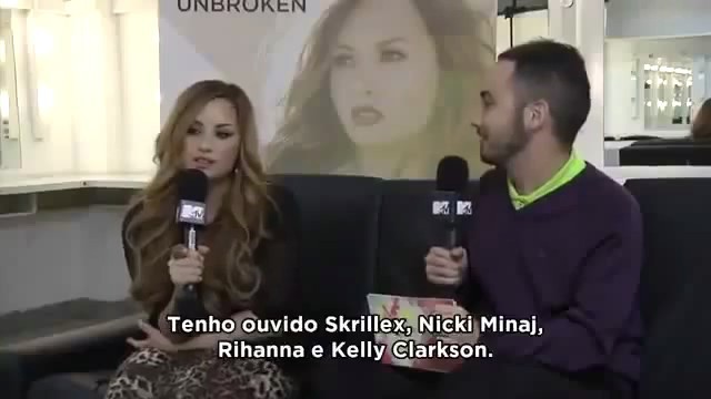 Demi Says She Listens (23) - Demi Says She Listens To Skrillex and Nicki Minaj and Rihanna and Kelly Clarkson to MTV Brazil