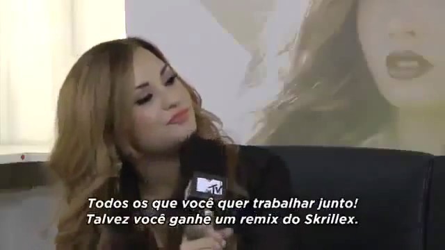 Demi Says She Listens (55) - Demi Says She Listens To Skrillex and Nicki Minaj and Rihanna and Kelly Clarkson to MTV Brazil