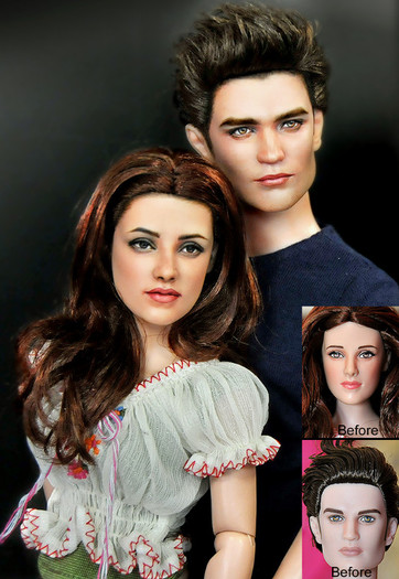 Doll_Repaint_Bella_and_Edward_by_noeling - PAPUSI FACUTE DUPA VEDETE