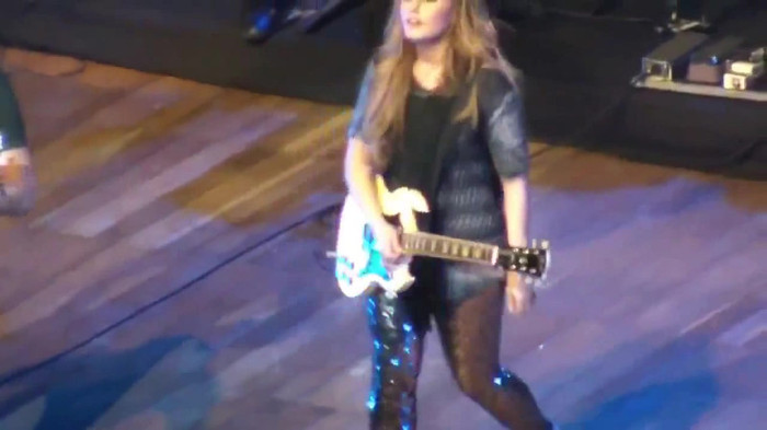 Demi Lovato Gets Hit By Light Stick _ São Paulo_ Brazil _ La La Land 126